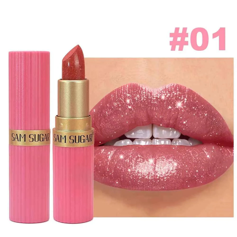 Pearlescent Pink Glitter Lipstick for Stunning Lips