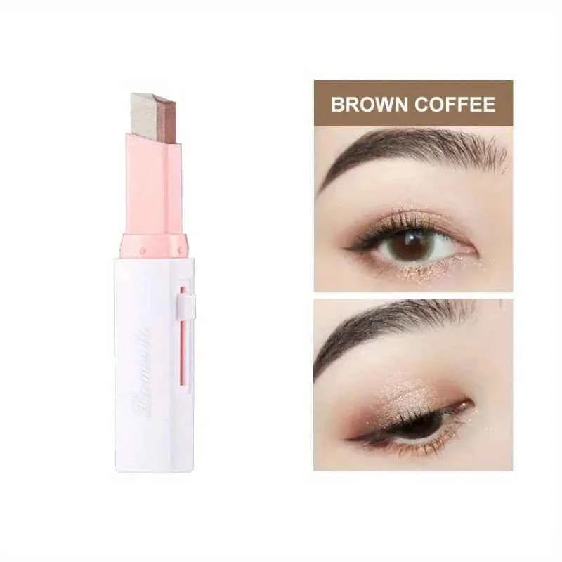 Two Color Gradient Eyeshadow Stick for Three Dimensional Natural Look Without Taking Off Makeup