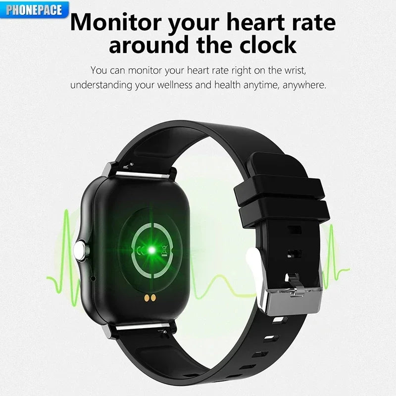 PHONEPACE Y13 Smart Watch – Fitness Tracker with Call Function, Heart Rate Monitor, and Weather Alarms for Outdoor Sports