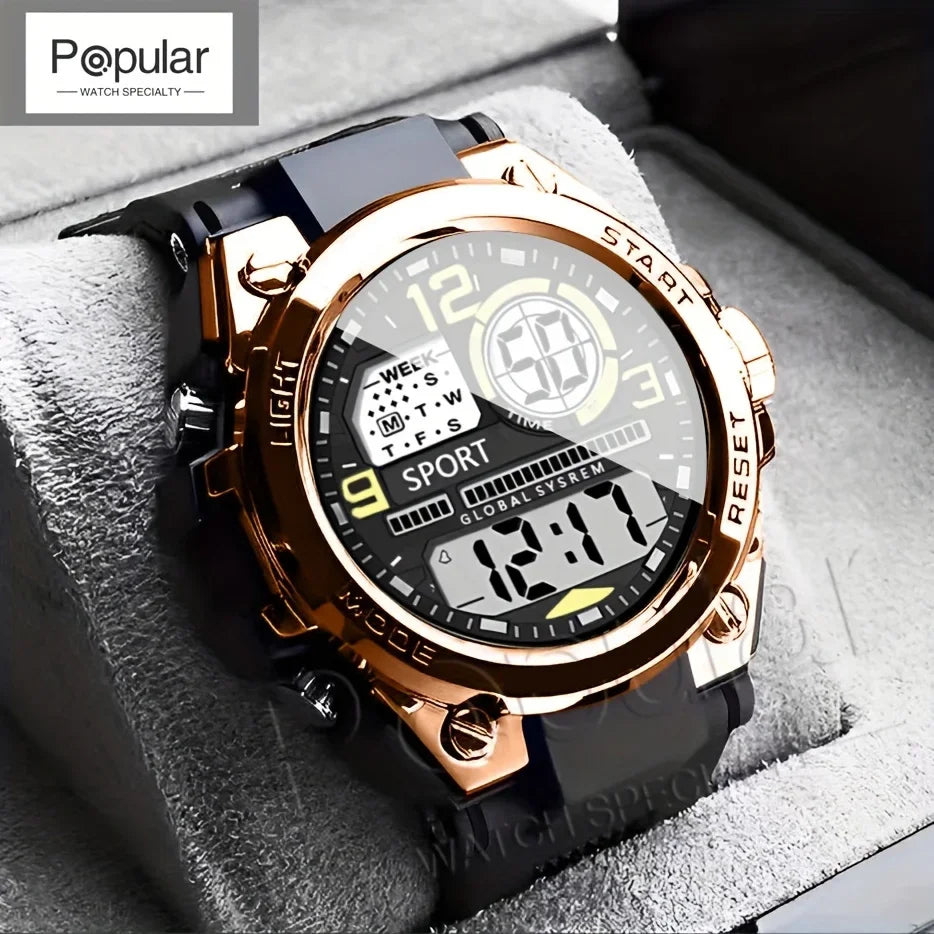 Outdoor Sports Digital Watch for Men and Women - Big Dial LED Alarm Digital Watch 1237 - Allurra Store