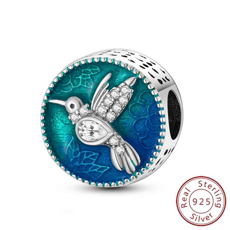 925 Sterling Silver Butterfly Charm - Firefly & Glow Charm for Bracelets