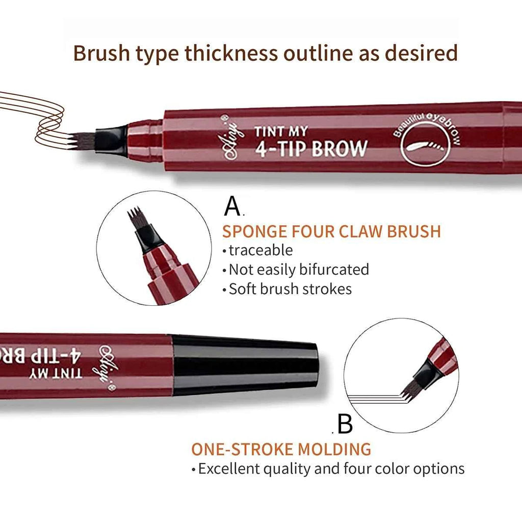 Microblading Eyebrow Pencil - Waterproof 4 Fork Design Available in 5 Colors