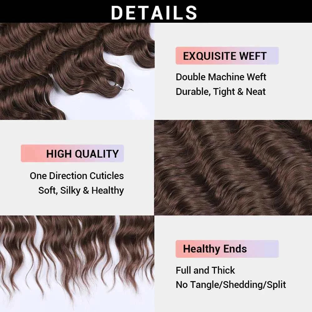 Synthetic Loose Deep Wave Braiding Hair 24 Inch