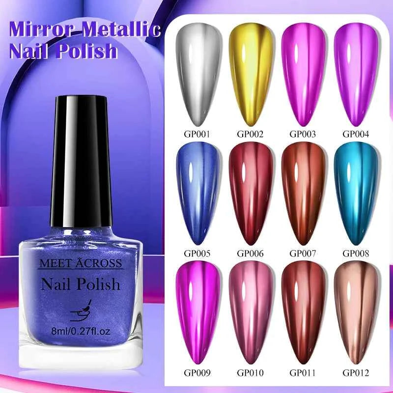 Metallic Nail Polish for Stunning Mirror Effect – 8ml