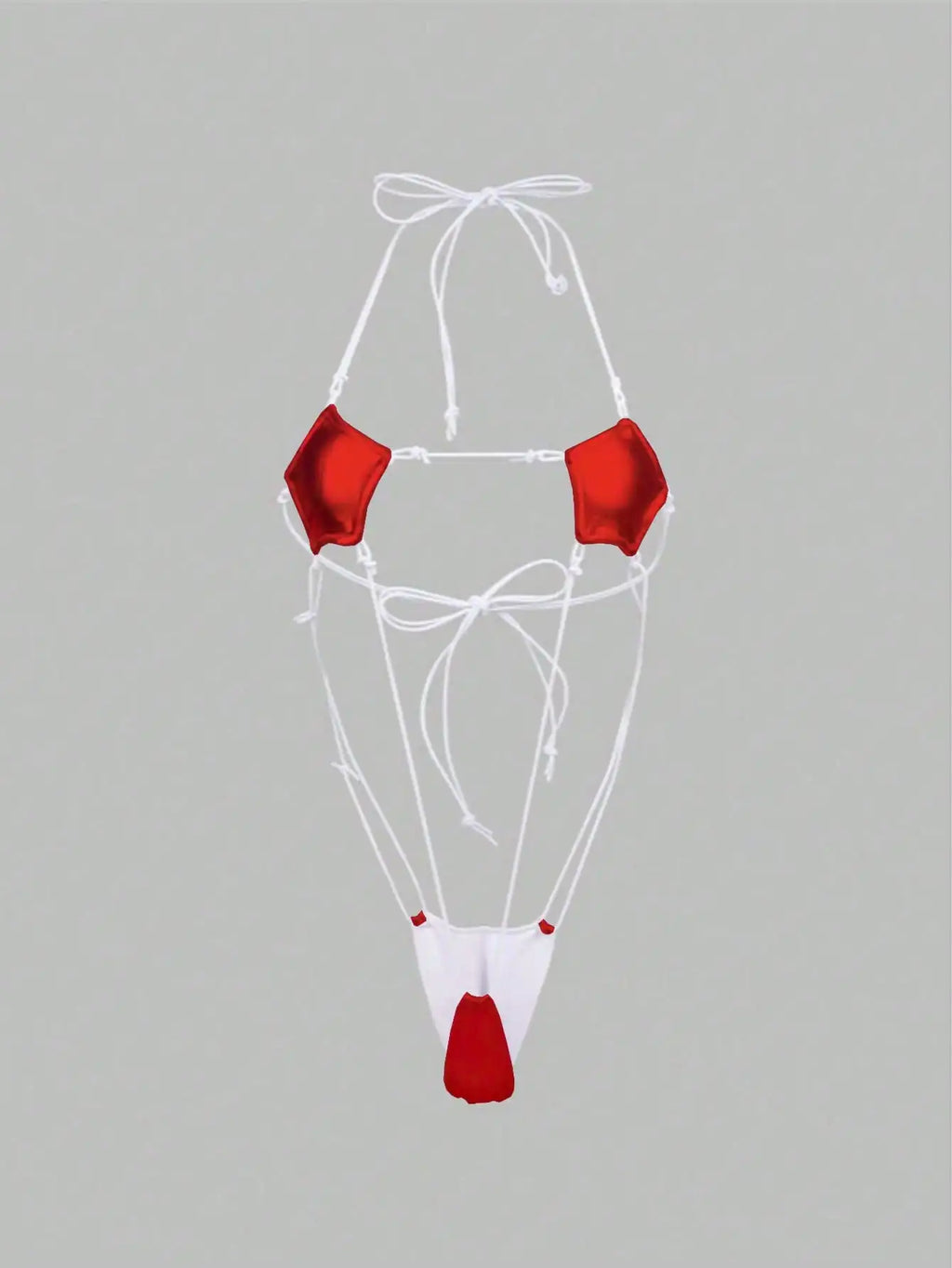 One-Piece Sexy Bodysuit for Women with Plain and Lace-Up Belt