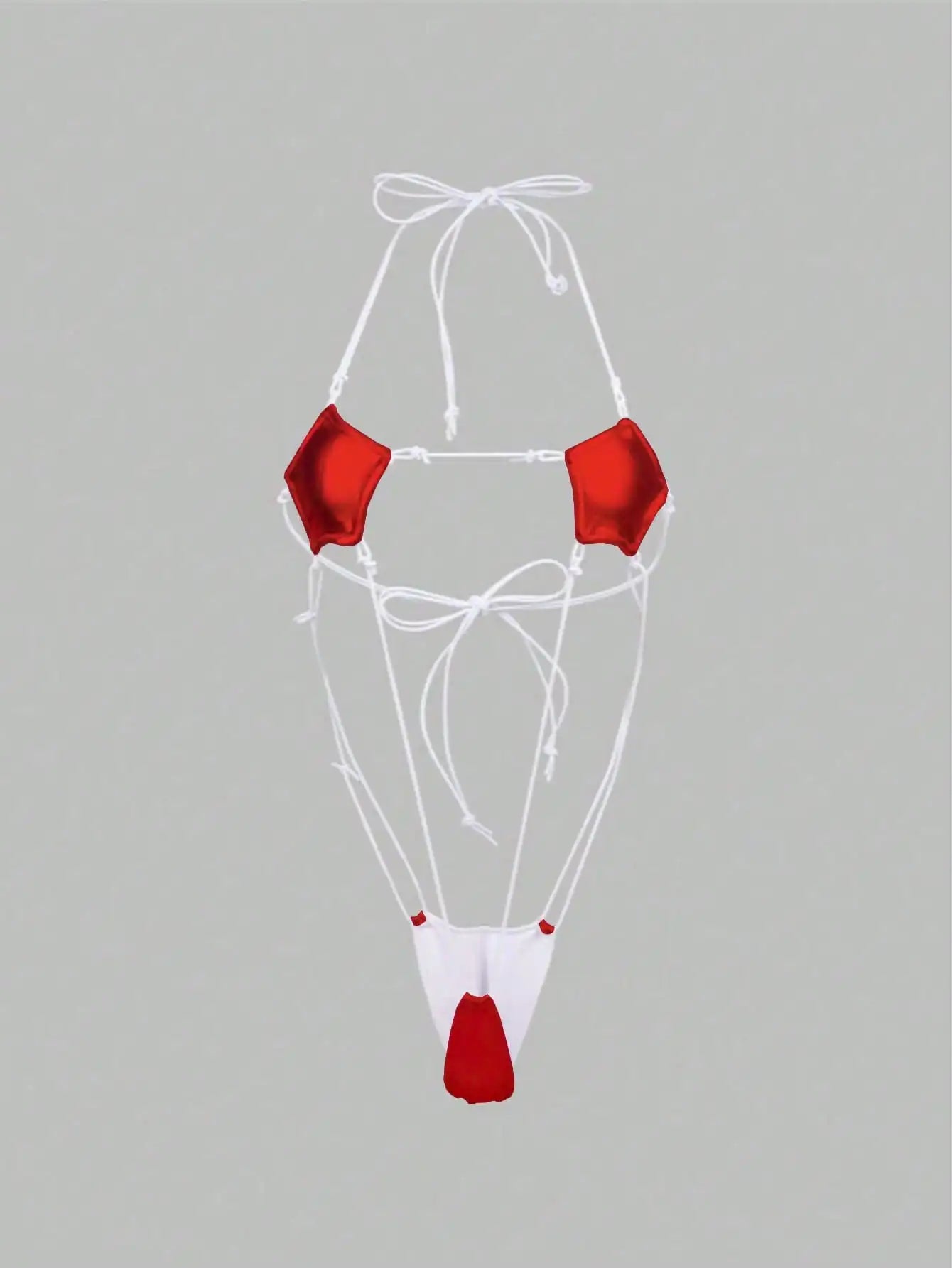 One-Piece Sexy Bodysuit for Women with Plain and Lace-Up Belt