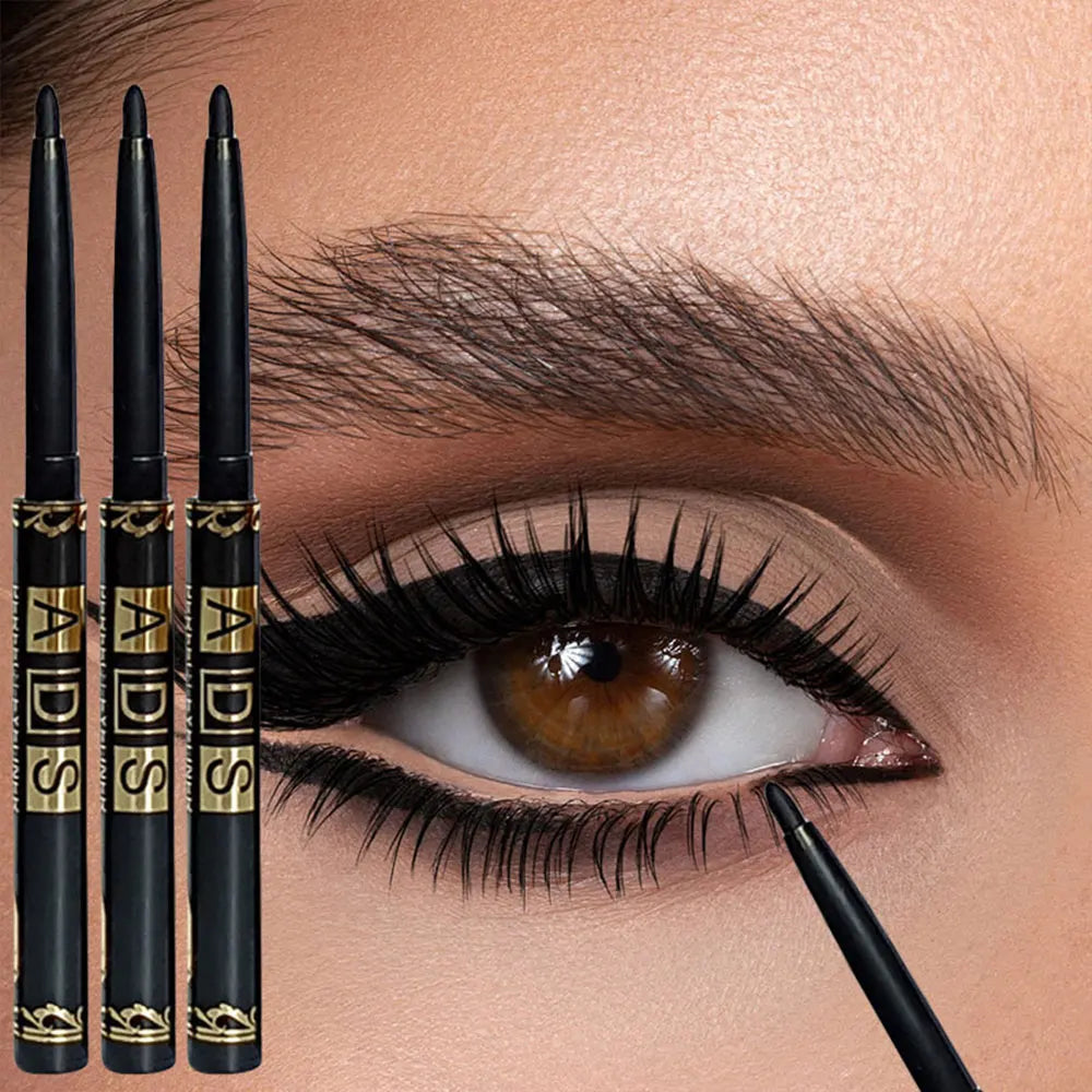 3PCS/9PCS Waterproof Black Eyeliner Pencil - Long-Lasting, Smudge-Proof, Sweat-Resistant for Bold Eye Makeup, Perfect Gift
