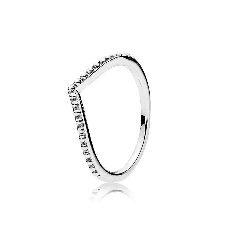 925 Sterling Silver Princess & Crystal Rings - Stunning 925 Sterling Silver Rings with Crystals