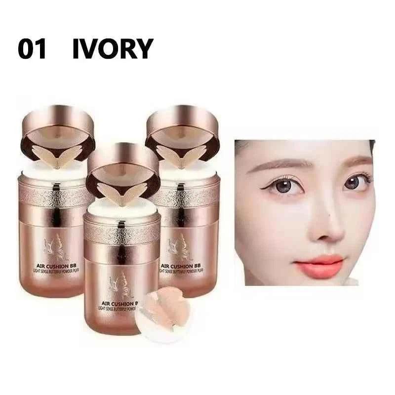 Butterfly Air Cushion BB Cream for Moisturizing, Whitening, and Oil Control