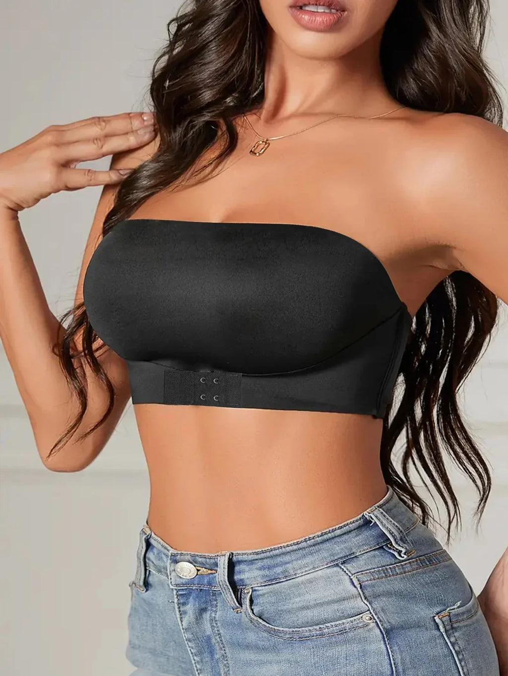Women's Strapless Seamless Bra with Front Buttons - Comfortable Smooth Underwear - Allurra Store