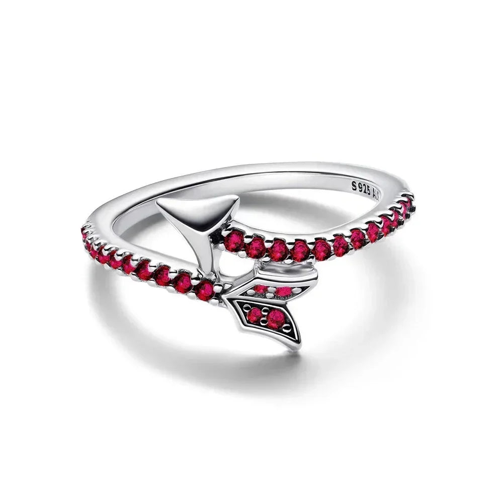 925 Sterling Silver Princess & Crystal Rings - Stunning 925 Sterling Silver Rings with Crystals