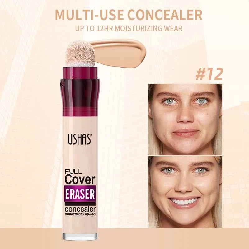 Multi Use Liquid Concealer with Sponge Head - 12 Colors for Flawless Coverage