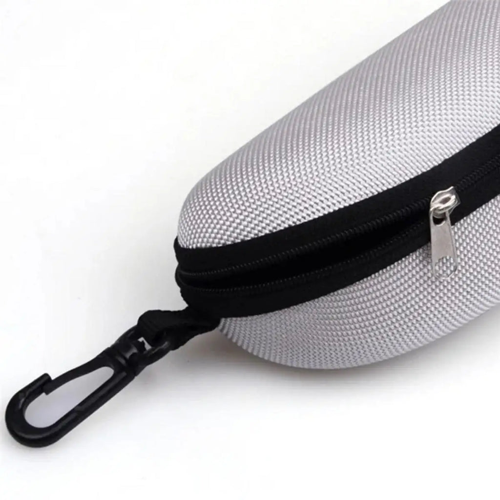 Portable Sunglasses Case Protector - Hard EVA Zippered Eyeglasses Case in Oxford Cloth