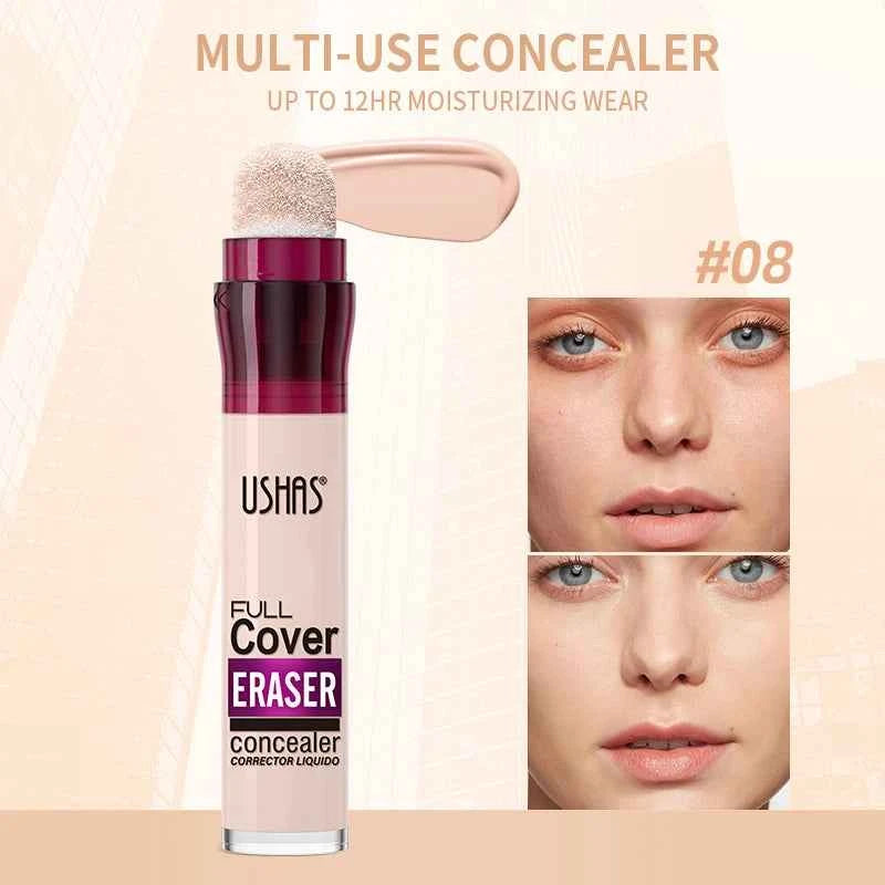 Multi Use Liquid Concealer with Sponge Head - 12 Colors for Flawless Coverage