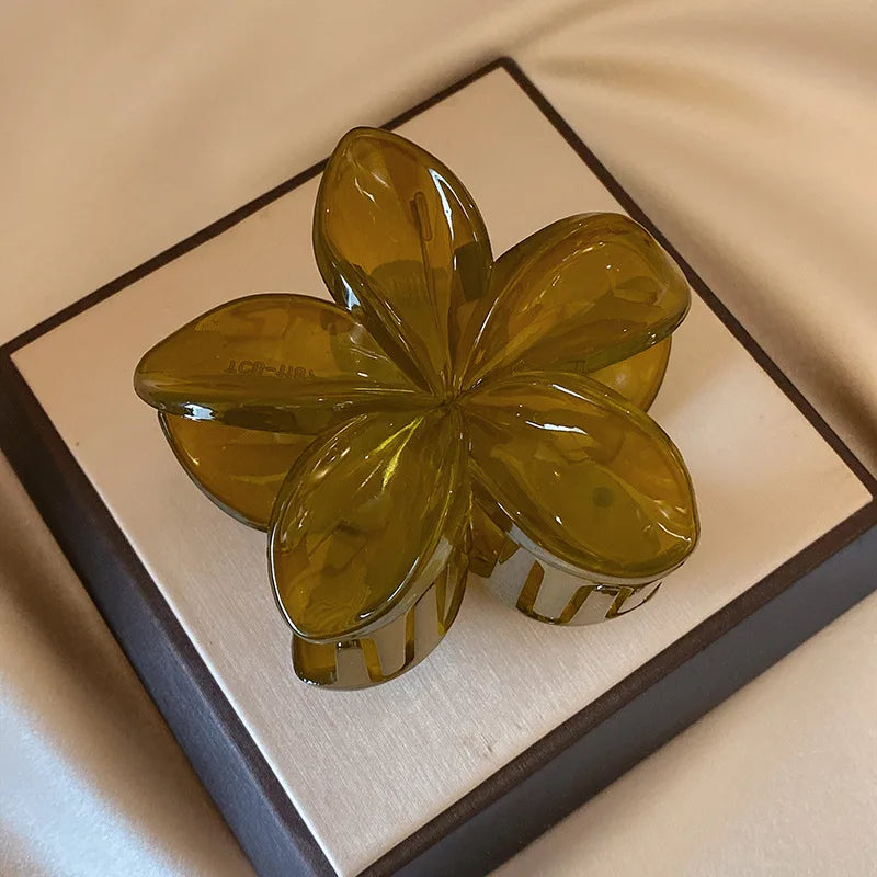 Large Flower Hair Claw Clips for Women - Fashion Hair Clamps, Sweet Matte Hairpins & Headwear Accessories