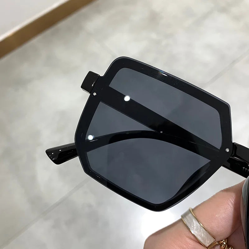 Brand Square Big Frame Vintage Retro Sunglasses - Polygon Style Eyeglasses