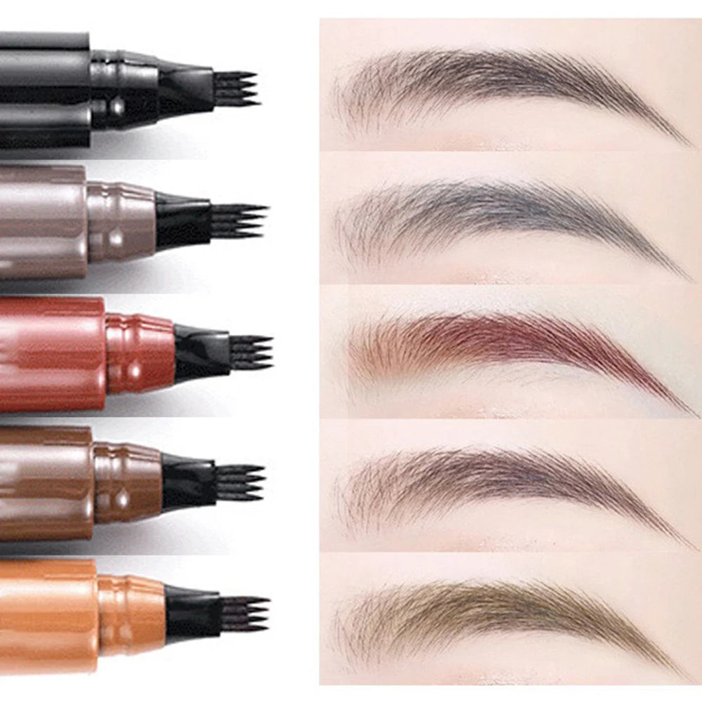 Four-Pronged Eyebrow Pencil - Long-Lasting, Water-Resistant, Anti-Smudged Formula