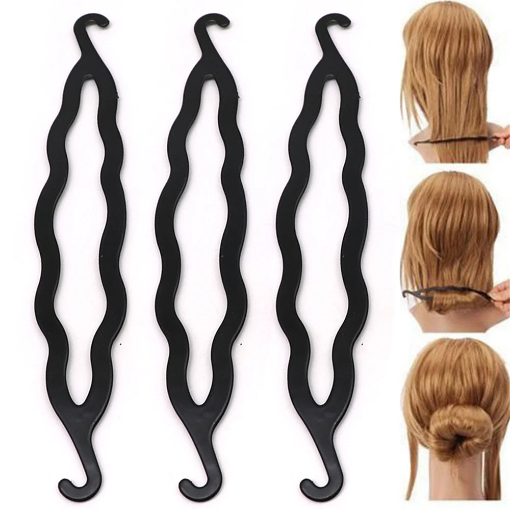 1-6 Pcs Set Magic Hair Braided Tool for Women and Girls - Donut Bun Maker Hairpins and Twist Hair Clip Styling Accessory