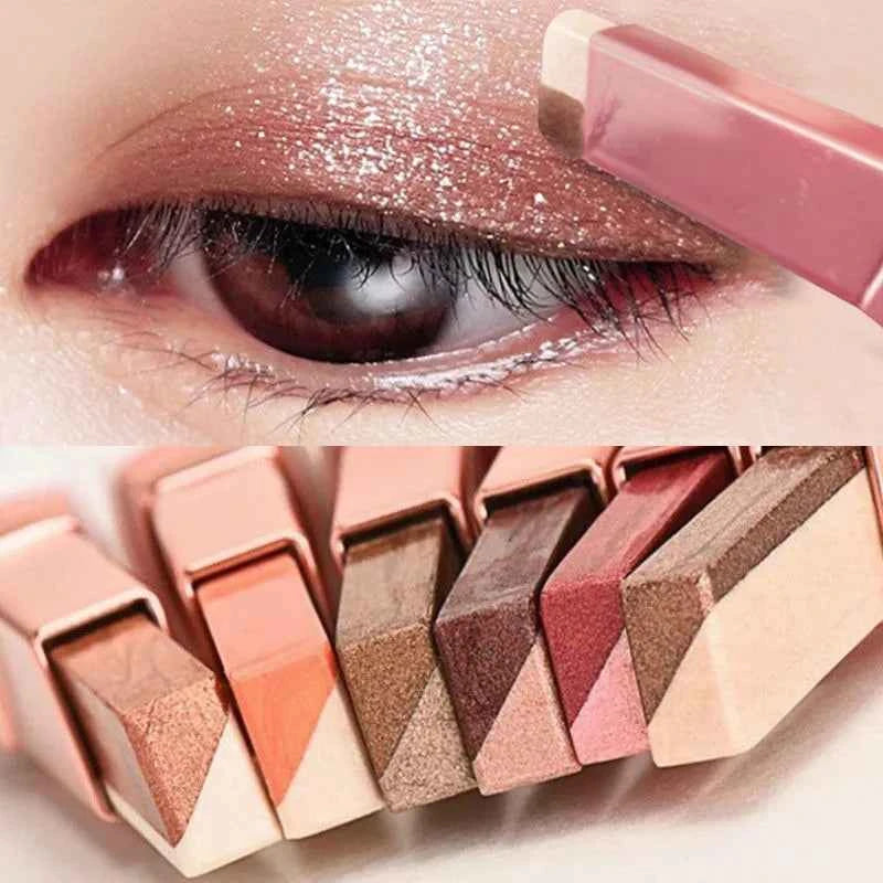 Two Color Gradient Eyeshadow Stick for Three Dimensional Natural Look Without Taking Off Makeup