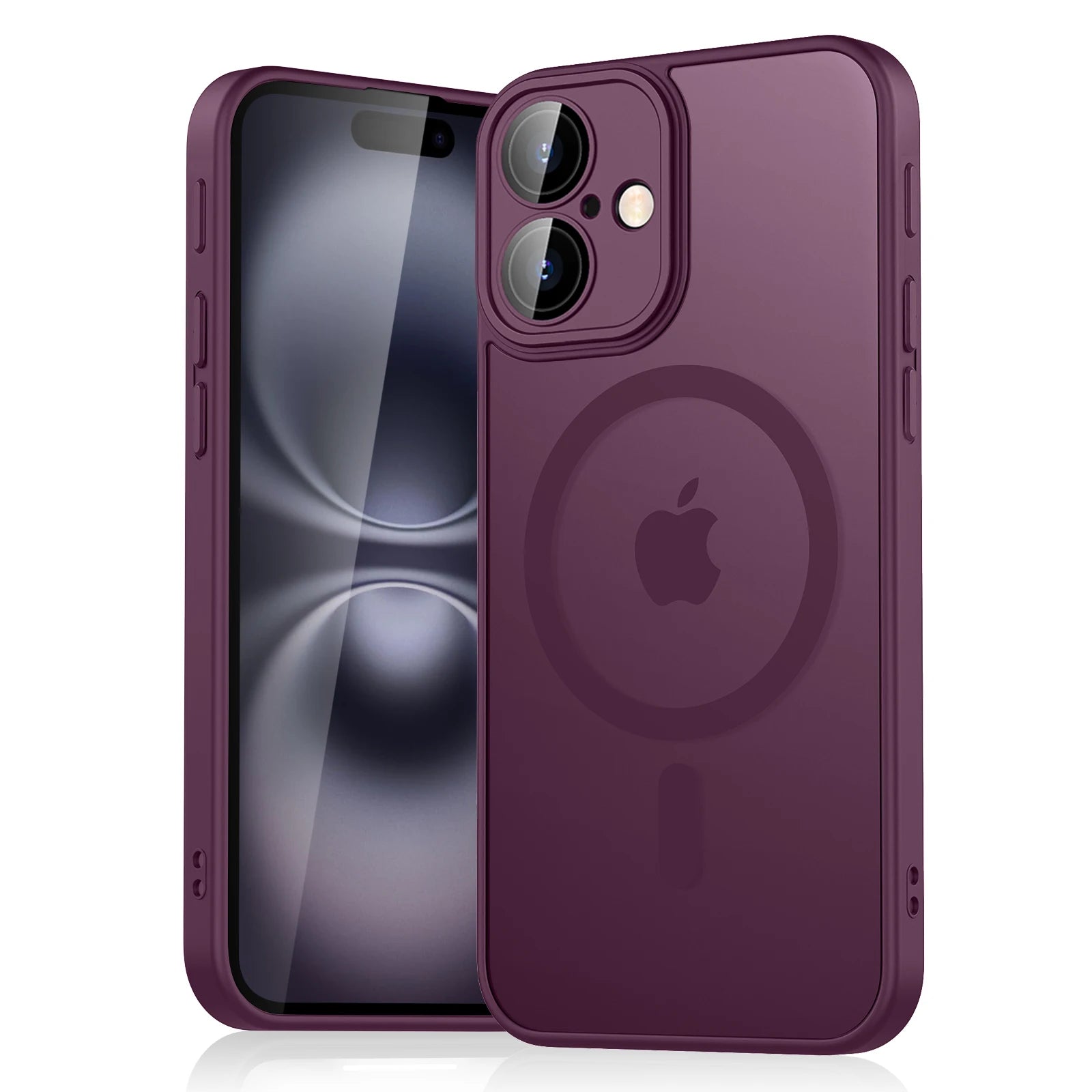 Luxury Magnetic Matte iPhone Case - Shockproof Translucent Armor for iPhone 11 to 16 with Wireless Charging Cover