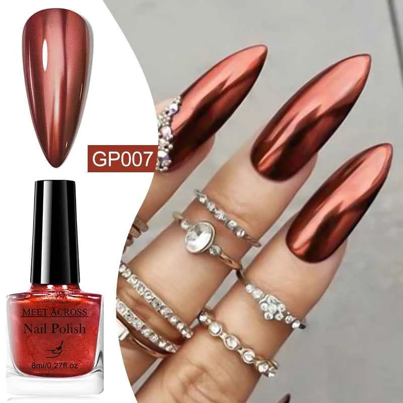 Metallic Nail Polish for Stunning Mirror Effect – 8ml