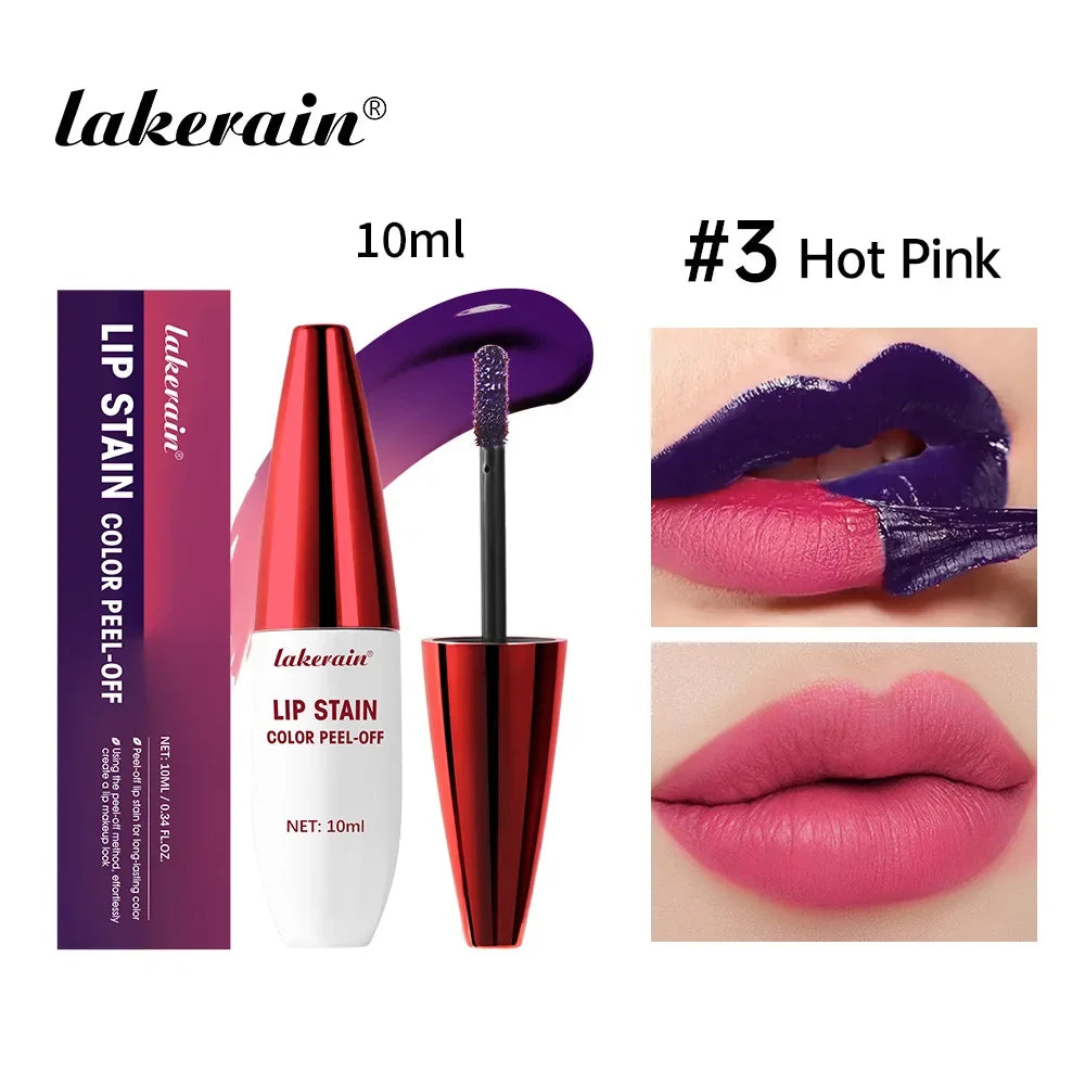 Peel Off Rose Pink Lip Gloss - Matte Contour Tattoo Lip Stain Waterproof & Transfer Resistant Natural Tint - Allurra Store