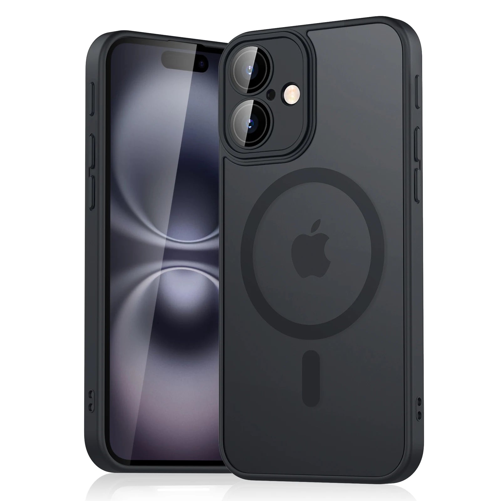 Luxury Magnetic Matte iPhone Case - Shockproof Translucent Armor for iPhone 11 to 16 with Wireless Charging Cover