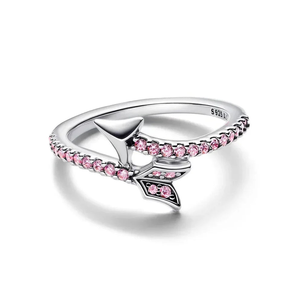 925 Sterling Silver Princess & Crystal Rings - Stunning 925 Sterling Silver Rings with Crystals