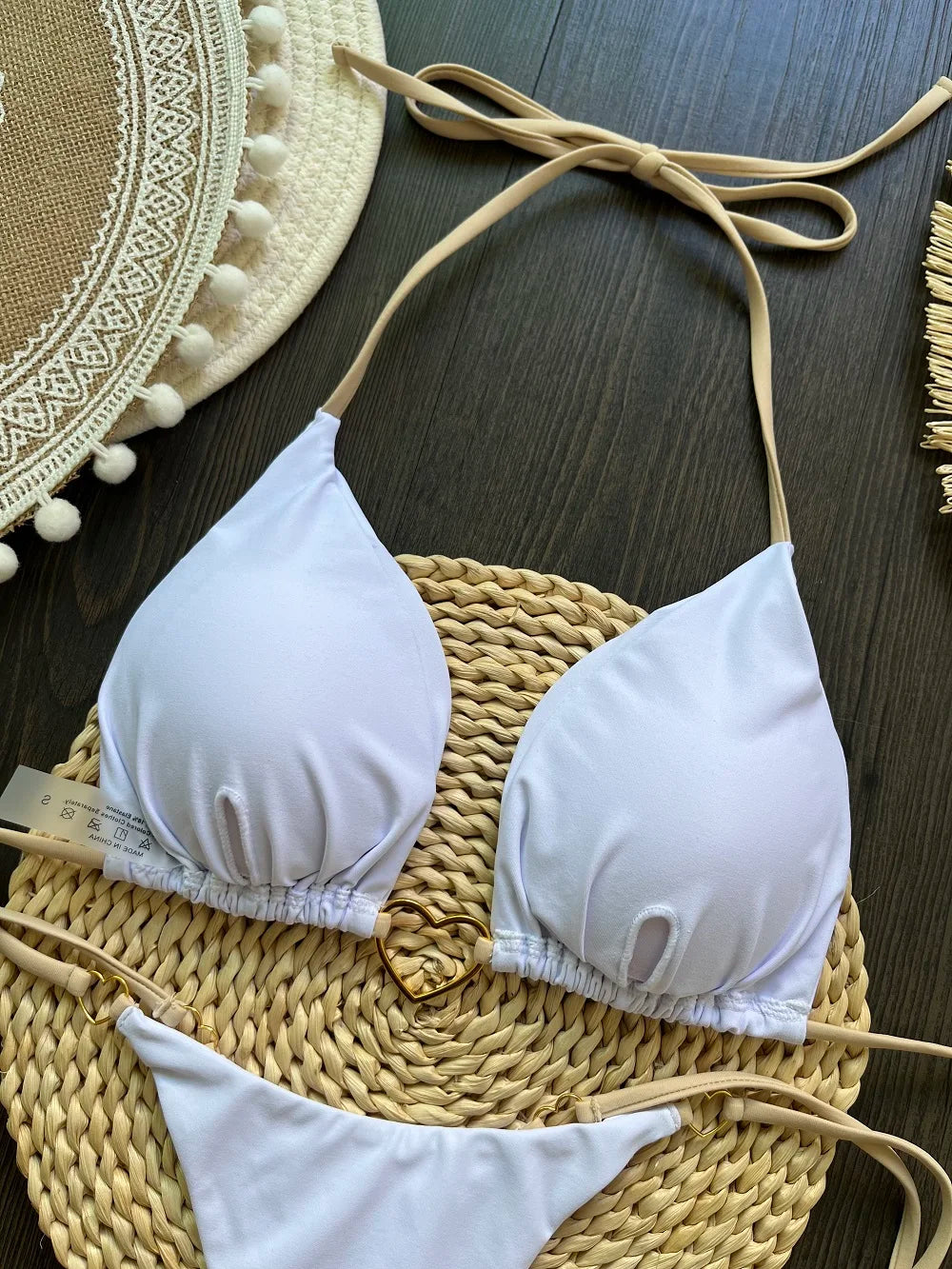 RUOTONSEPT Sexy Halter Bikini Set Women's Two-Piece Triangle Thong Swimwear Bathing Suit - Allurra Store