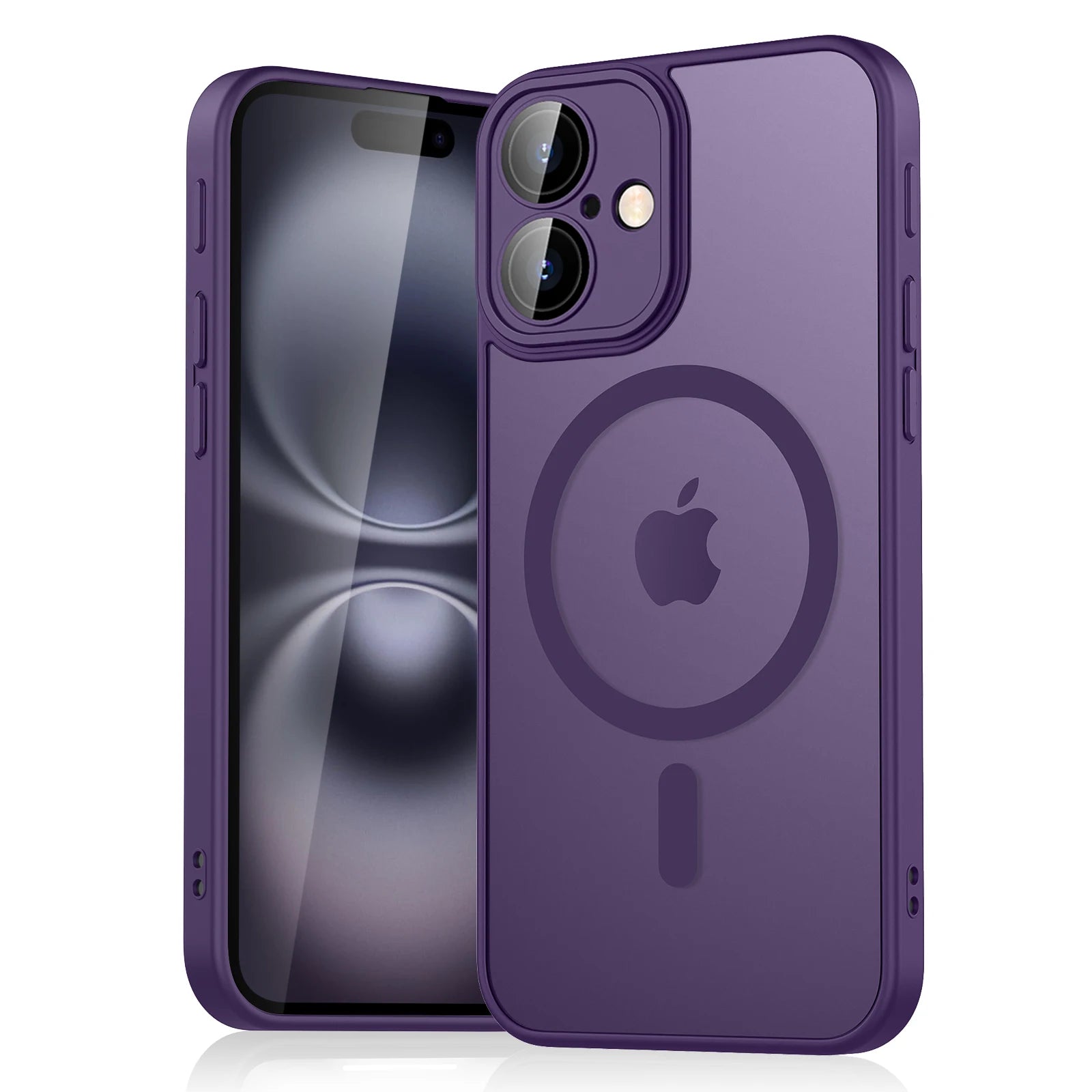 Luxury Magnetic Matte iPhone Case - Shockproof Translucent Armor for iPhone 11 to 16 with Wireless Charging Cover