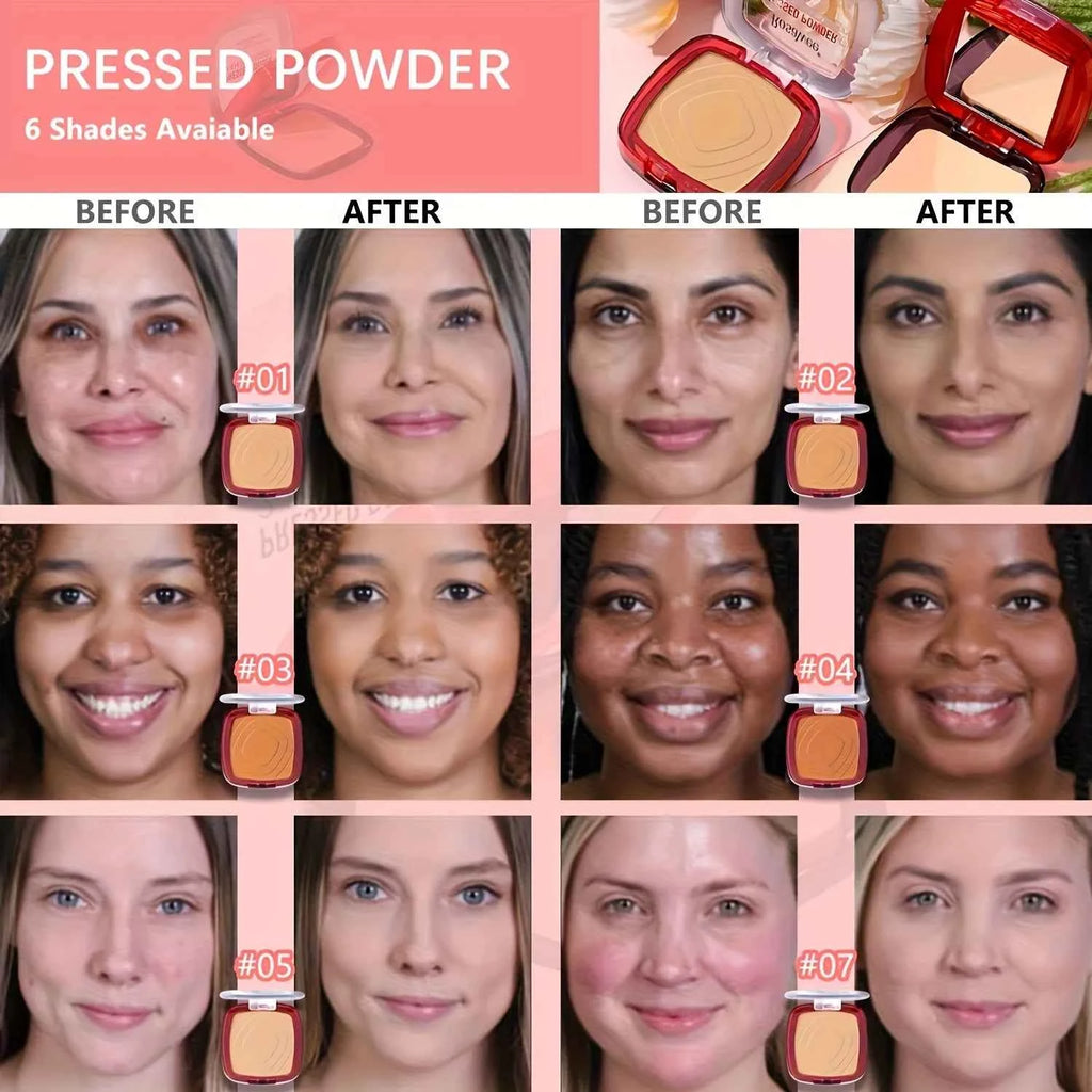 Matte Pressed Foundation Powder for a Flawless Skin Finish