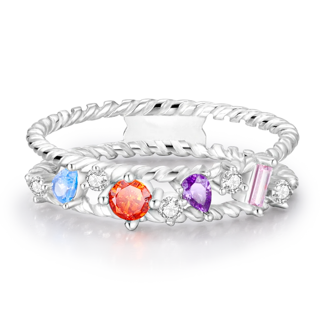 Silver-Plated Daisy Ring - Luxury Stackable Fine Jewelry for Any Occasion