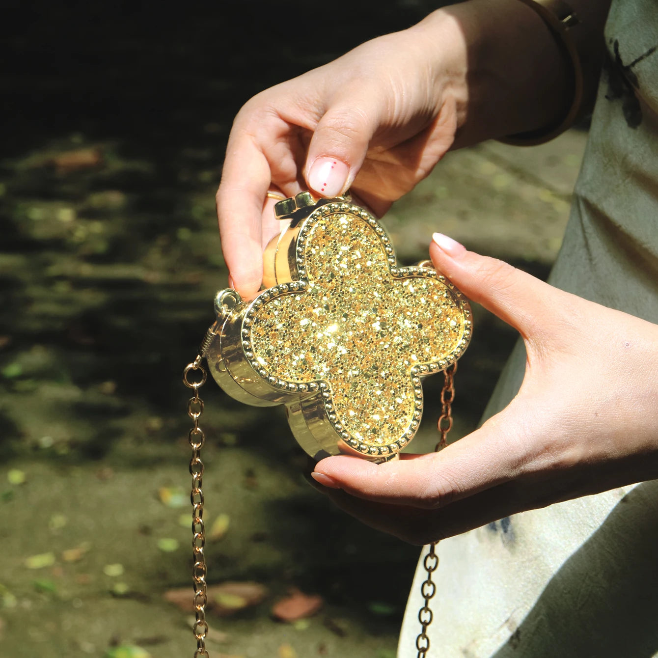 Luxury Evening Clutch Bag - Mini Small Purse, Acrylic Shiny Designer Handbag for Party and Wedding