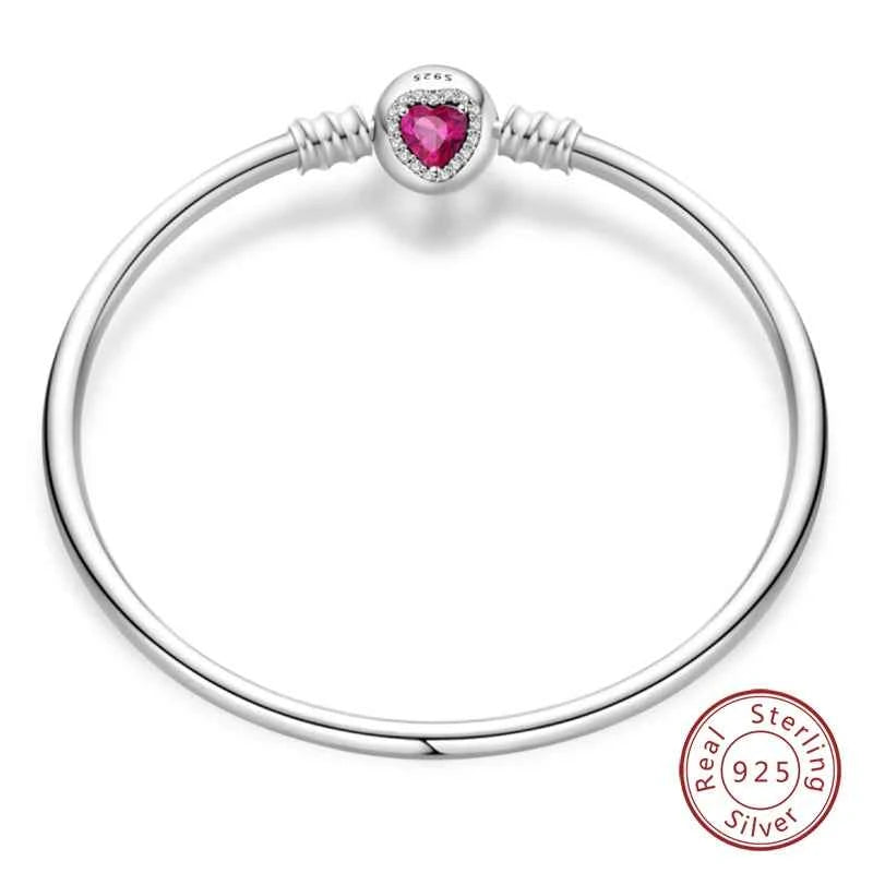 Silver 925 Moon Star Bracelet with Green Zircon - Adjustable 17-20CM Four Leaf Clover Charm Jewelry Gift