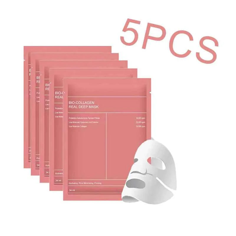 Bio Collagen Face Mask for Deep Hydration, Pore Shrinking, and Skin Brightening