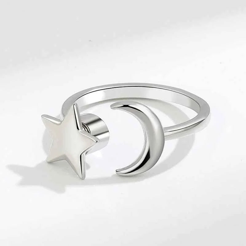 Anti Stress Anxiety Fidget Rings for Anxiety Women - Stainless Steel Spinner Sunflower Star Trendy Jewelry Gift Dropshipping