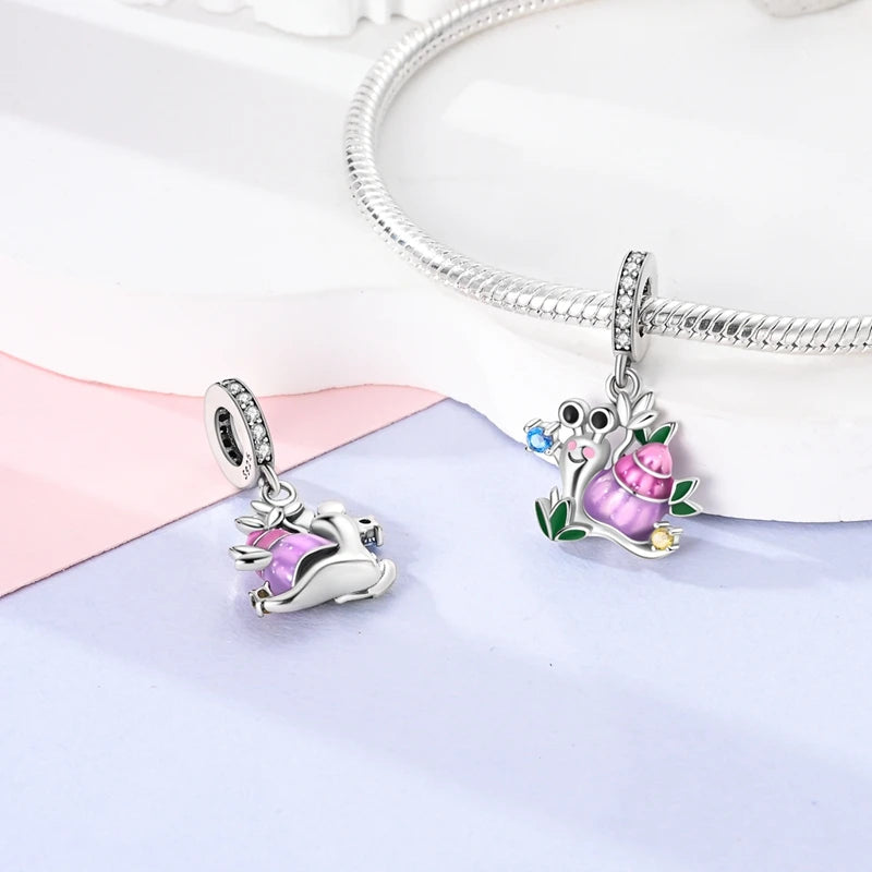 925 Sterling Silver Butterfly Charm - Firefly & Glow Charm for Bracelets