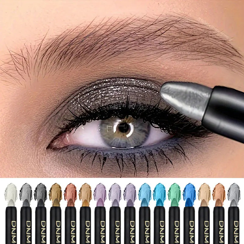 16 Colors Pearlescent Eyeliner - Waterproof, Long-Lasting, Non-Smudge Glitter Eye Makeup