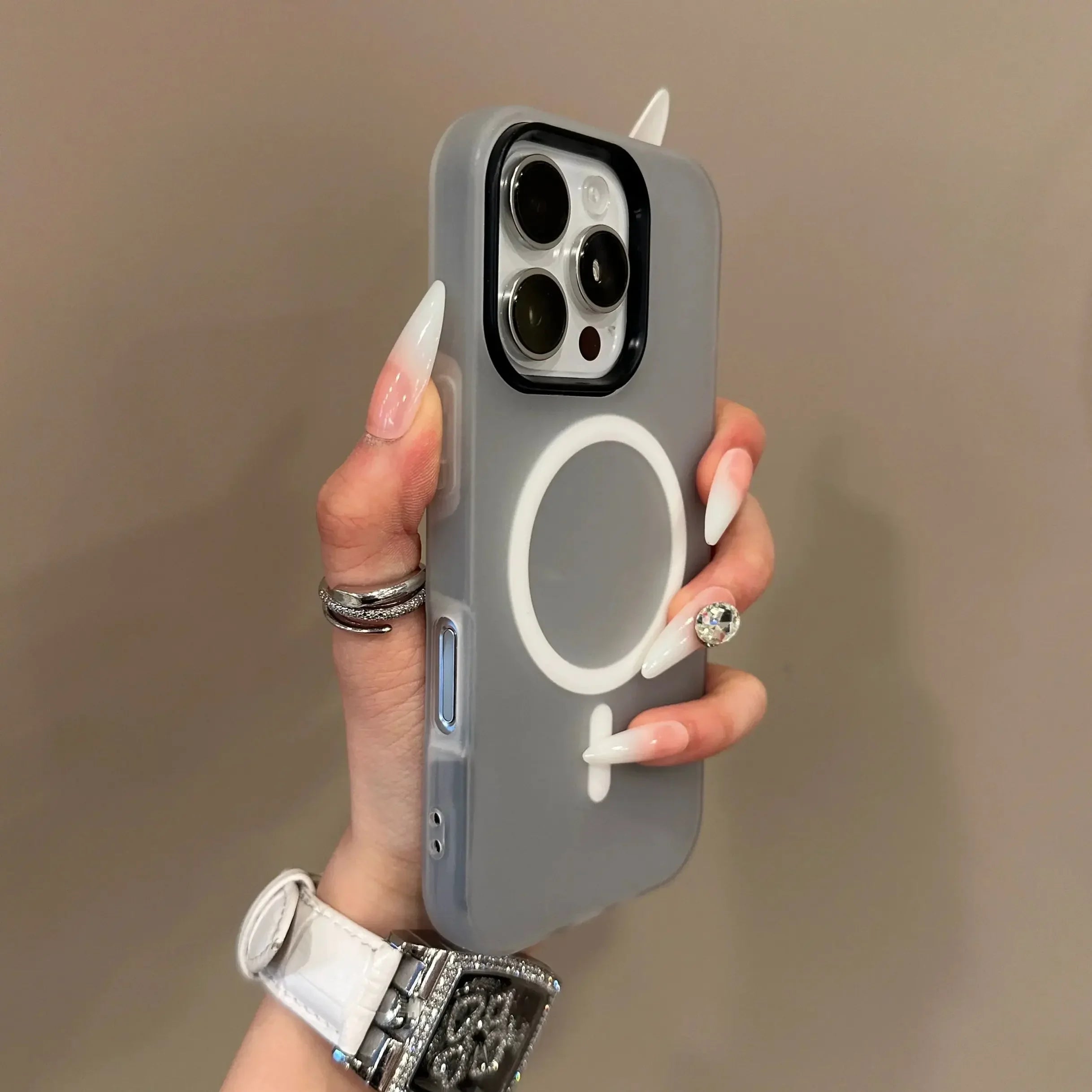 Luxury Candy Color MagSafe Case 2 in 1 for iPhone 16 15 14 13 12 17 Pro Max Plus - Magnetic Wireless Charge Clear Matte Soft Cover