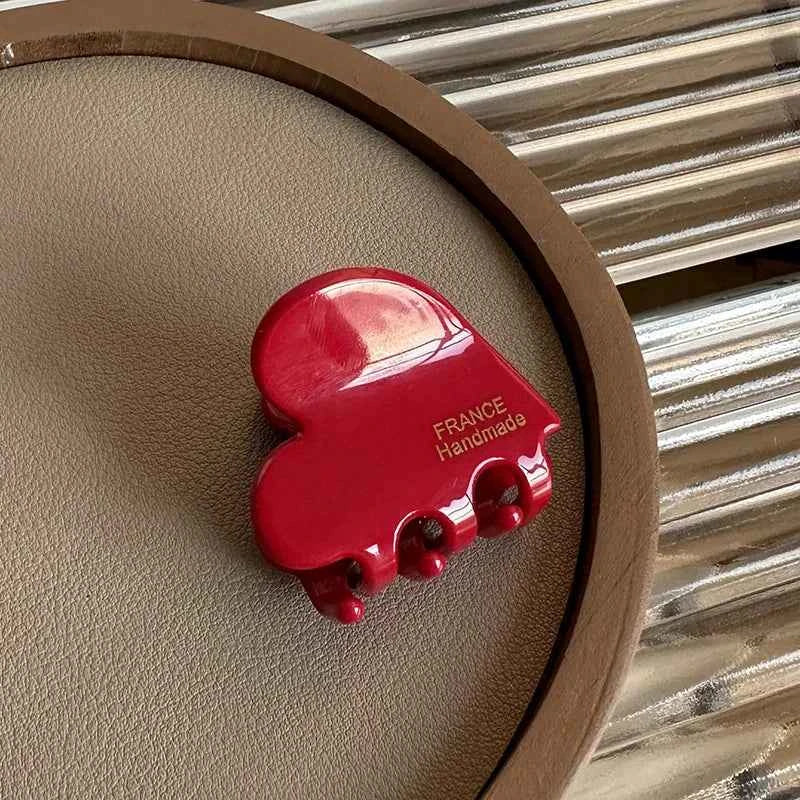 Small Heart Shaped Hair Clips