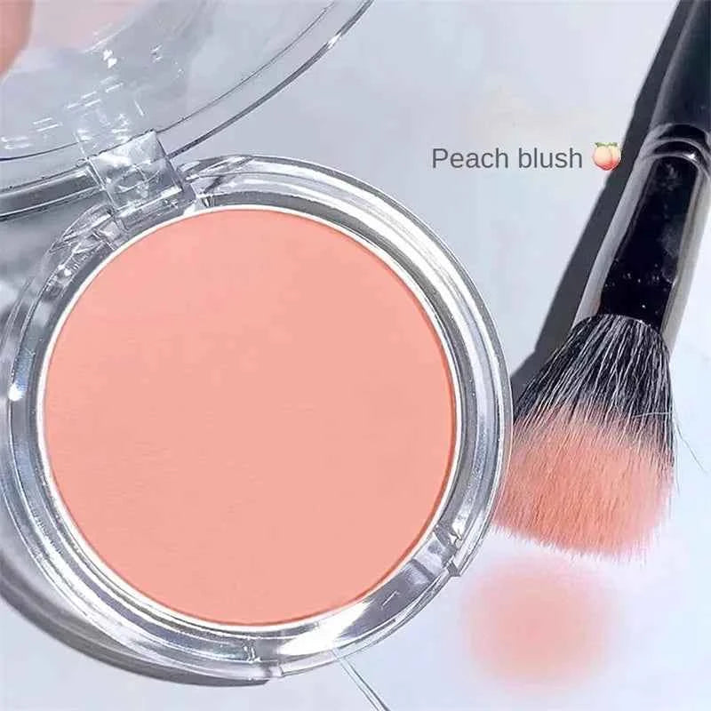Monochrome Blush Powder - Matte Natural Cheek Color for Brightening, Waterproof Facial Contouring, and Soft Makeup