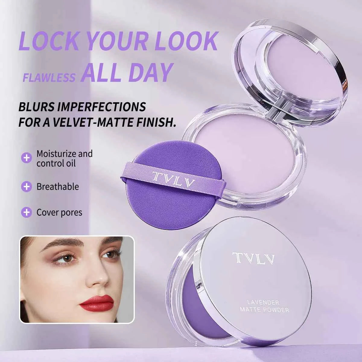Waterproof Violet Cream Powder