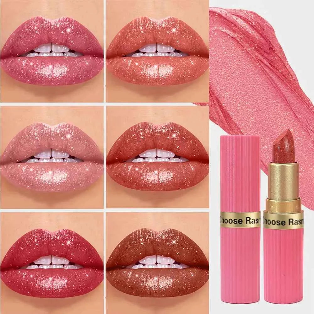 Pearlescent Pink Glitter Lipstick for Stunning Lips