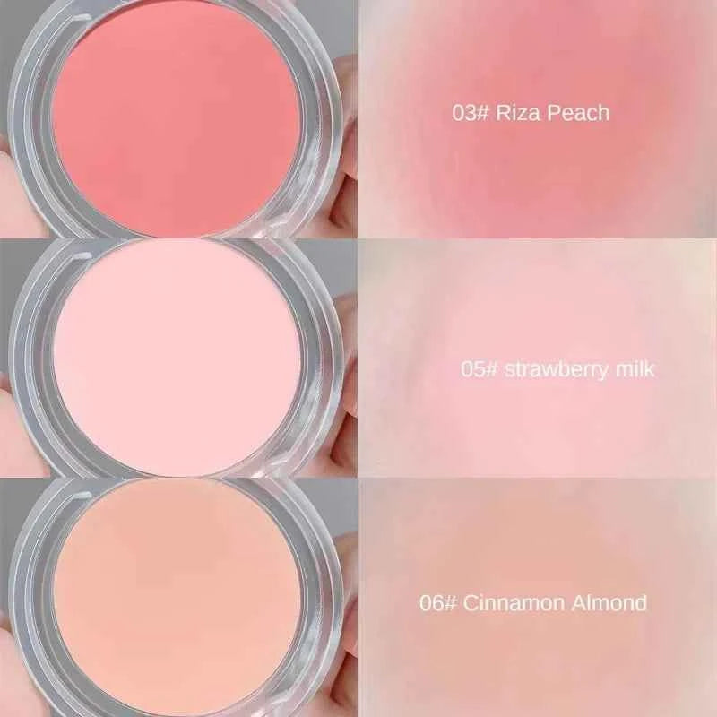 Monochrome Blush Powder - Matte Natural Cheek Color for Brightening, Waterproof Facial Contouring, and Soft Makeup