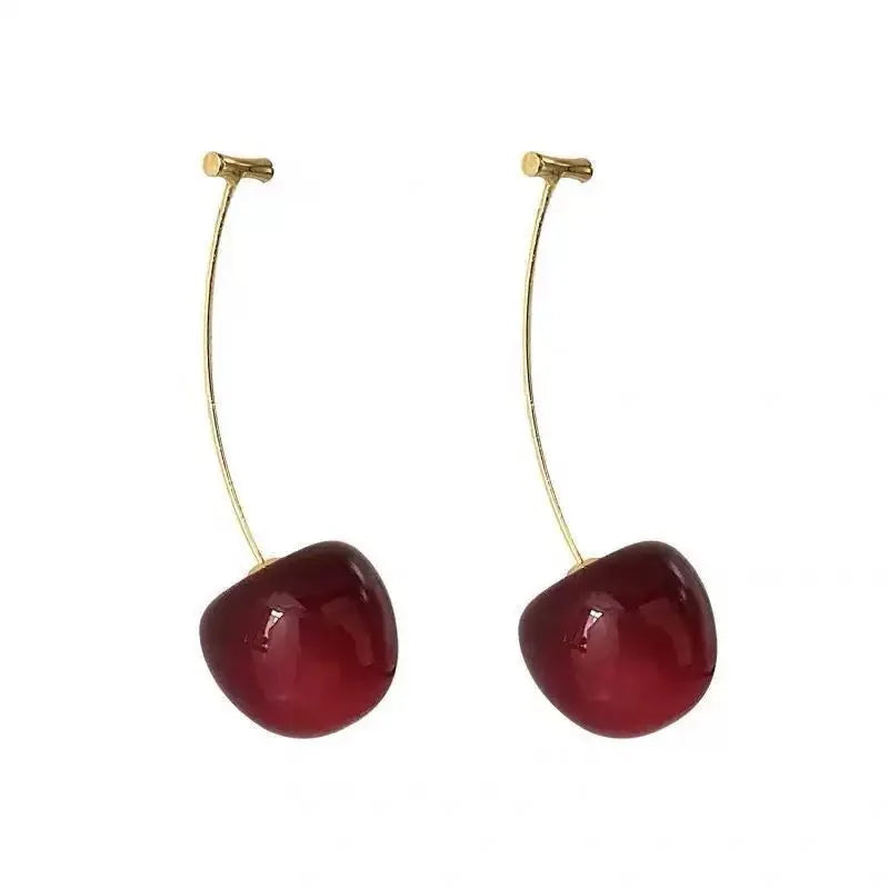 Sweet Cherry Earrings for Women - Adorable 925 Silver Studs - Ideal Gift for Girls