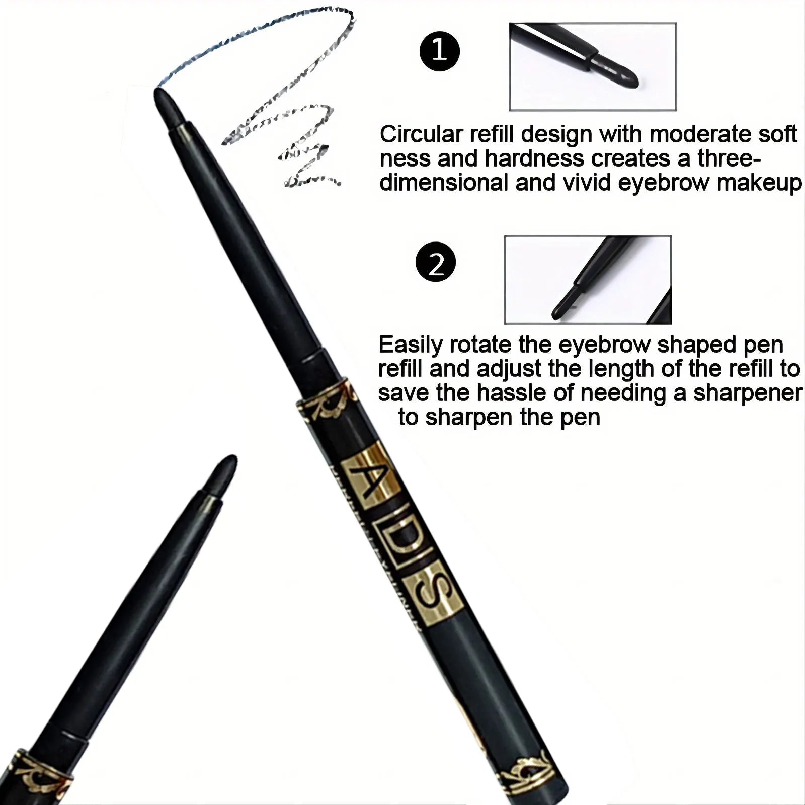 3PCS/9PCS Waterproof Black Eyeliner Pencil - Long-Lasting, Smudge-Proof, Sweat-Resistant for Bold Eye Makeup, Perfect Gift