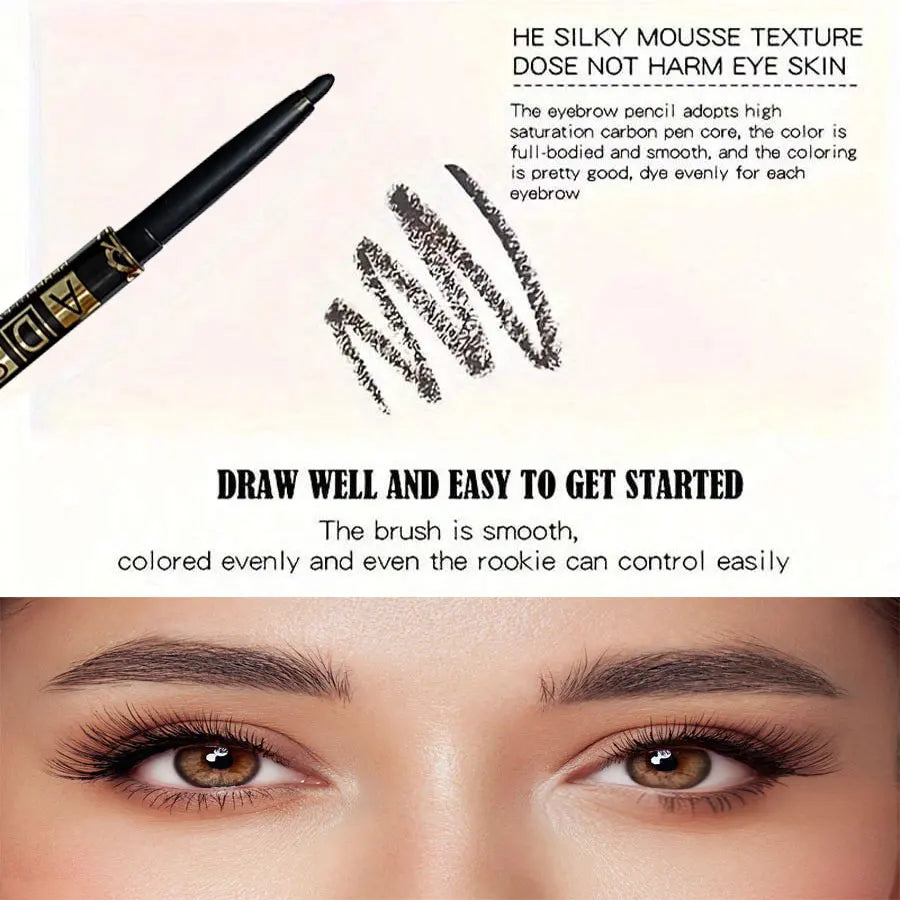 3PCS/9PCS Waterproof Black Eyeliner Pencil - Long-Lasting, Smudge-Proof, Sweat-Resistant for Bold Eye Makeup, Perfect Gift