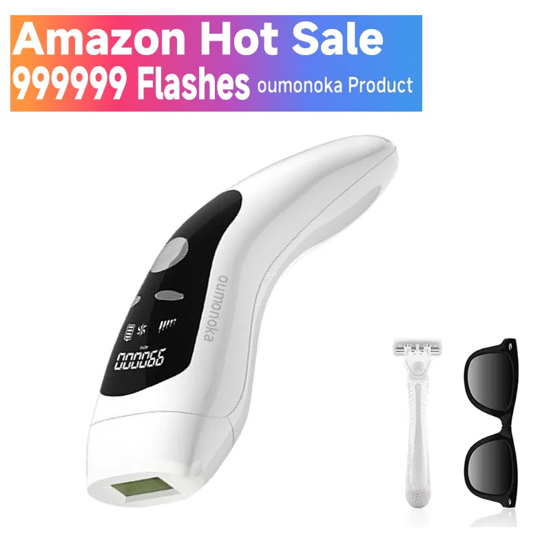 Permanent IPL Hair Remover Device - Effortless Smooth Skin Epilator & Shaver