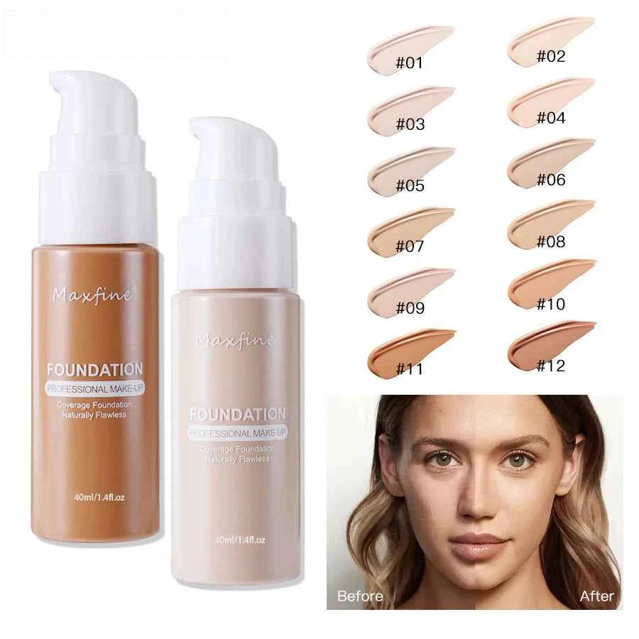 Waterproof and Sweat-Resistant Liquid Foundation Concealer for Flawless Skin