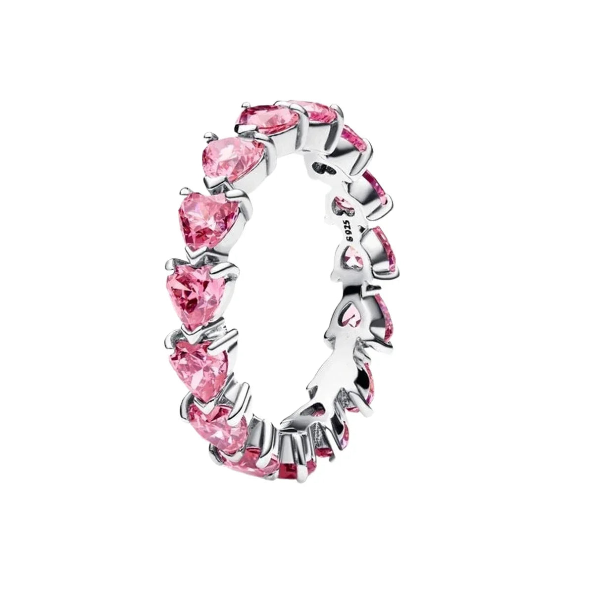 925 Sterling Silver Princess & Crystal Rings - Stunning 925 Sterling Silver Rings with Crystals